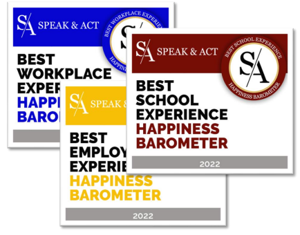 Speak & Act propose différents labels pour son Happiness Barometer