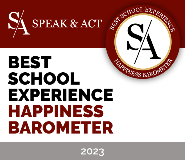 Label Best School Experience 2023 délivré à l'ISCOD par Speak & Act