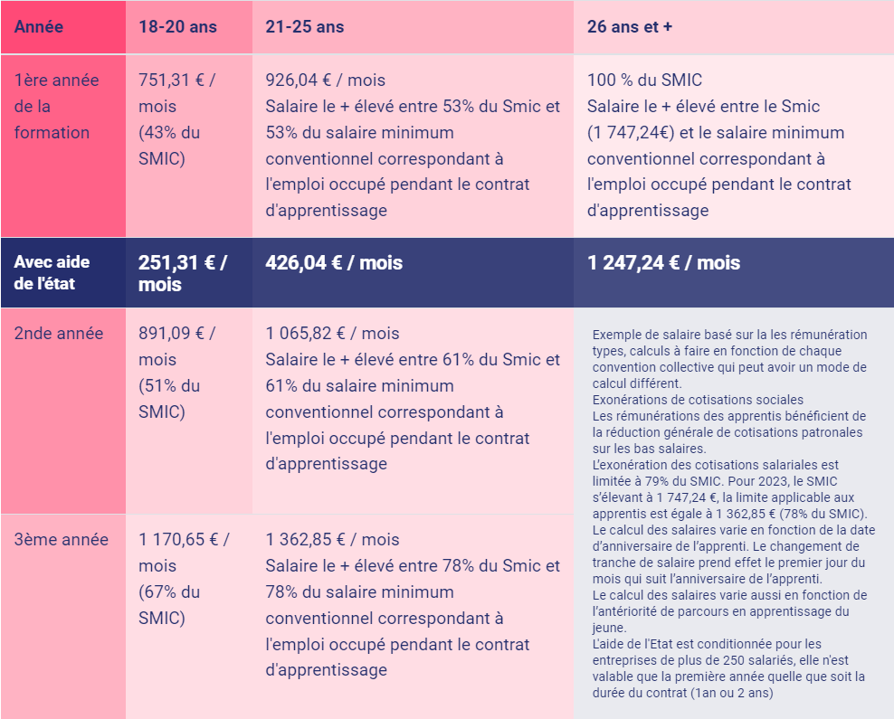 rémunération alternance