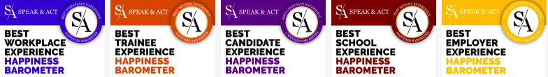 les labels du classement Happiness Barometer de Speak & Act